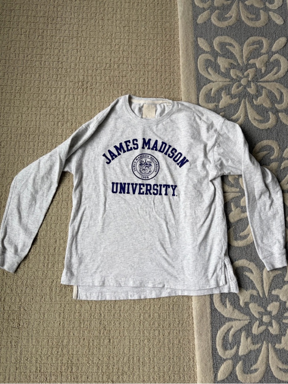 James Madison University Gray Long Sleeve Tee